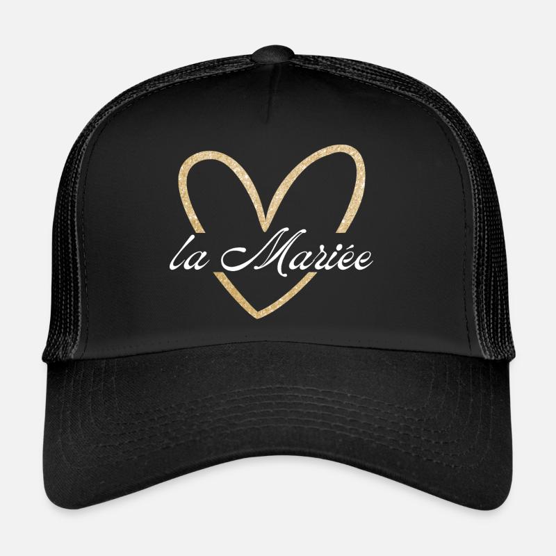 Die Braut Goldenes Herz Glitzer Trucker Cap