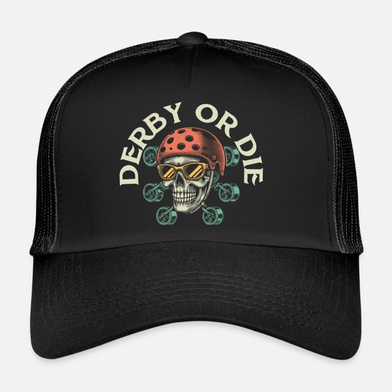 Derby Ou Die Skating Roller Derby - Casquette trucker  - noir/noir