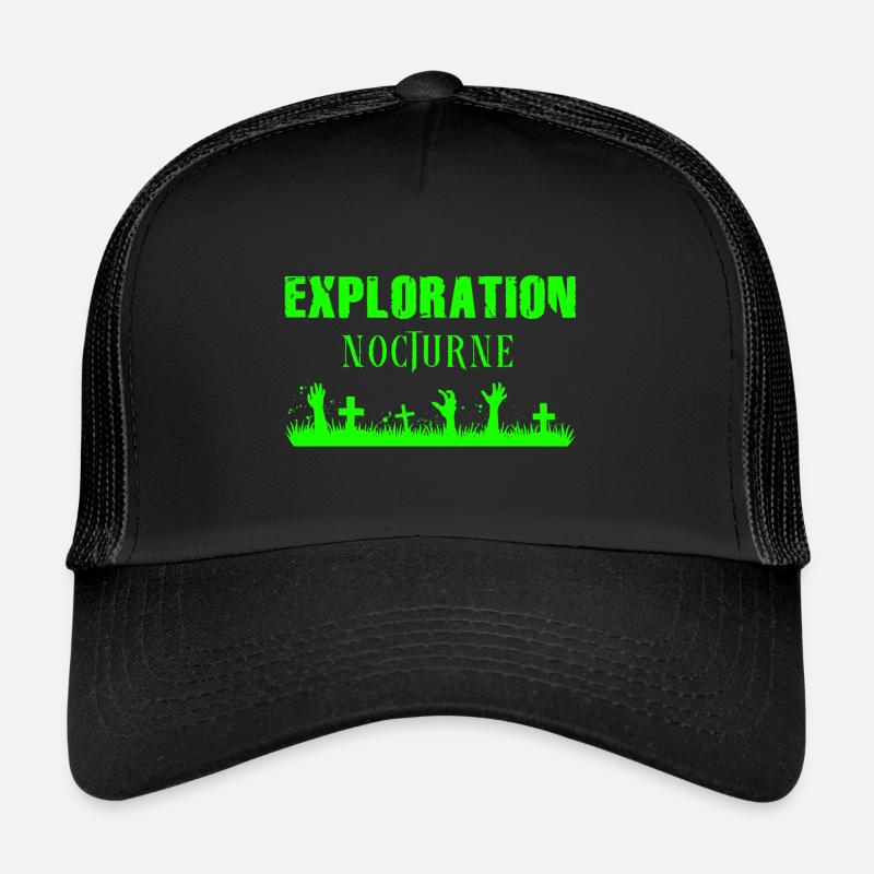 Exploration Nocturne - Vert Casquette trucker 