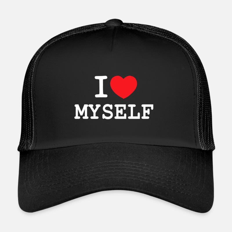 I love Myself - Trucker Cap - Schwarz/Schwarz