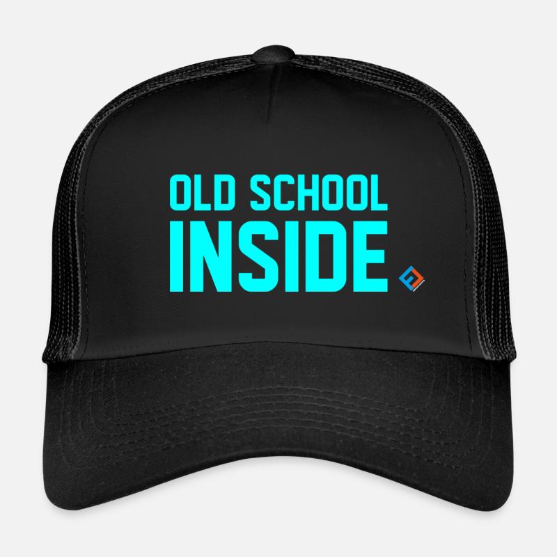 Old School Inside Blue - Casquette trucker  - noir/noir