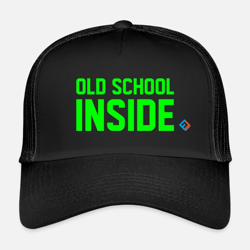Old School Inside Green Casquette trucker 