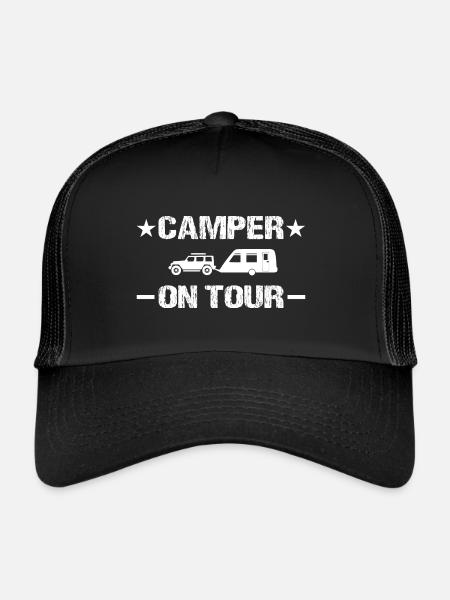 Camping - Trucker Cap - Schwarz/Schwarz