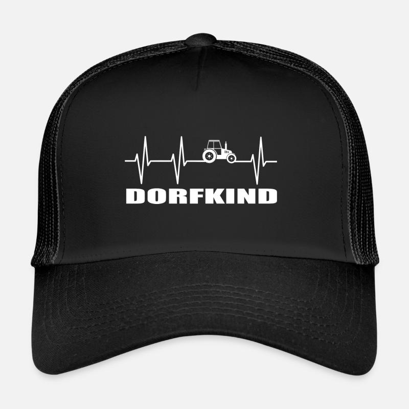Dorfkind - Trucker Cap - Schwarz/Schwarz