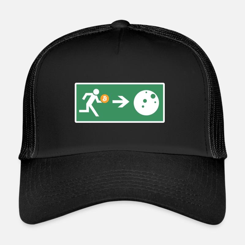 Bitcoin Exit BTC Crypto Krypto Blockchain - Trucker Cap - Schwarz/Schwarz