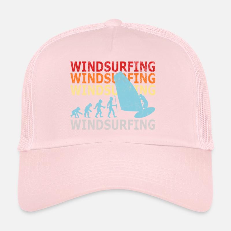 Retro Vintage Windsurfer Evolution Windsurfen Trucker Cap