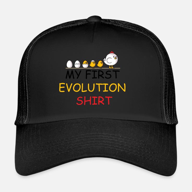 Evolution Huhn Küken Kinder Baby Geschenk Shirt Ei Trucker Cap