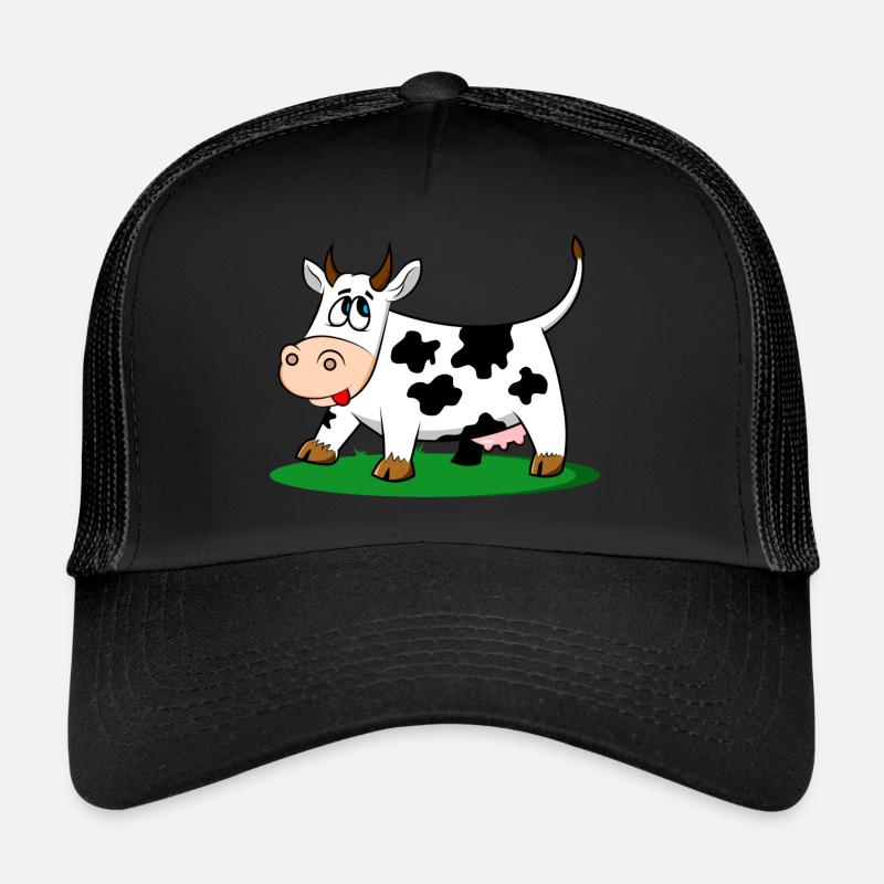 Cow Animal Funny Gift Gift Idea - Trucker Cap - black/black