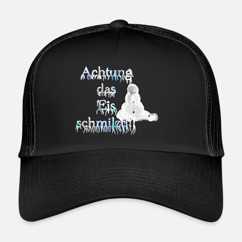 Warning the ice is melting !!! - Trucker Cap - black/black