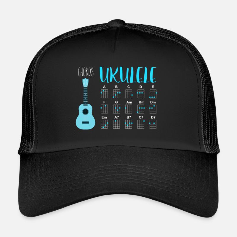 UKULELE CHORDS - Trucker Cap - Schwarz/Schwarz