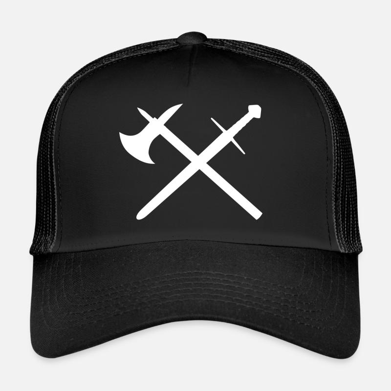 Sword and ax Trucker Cap
