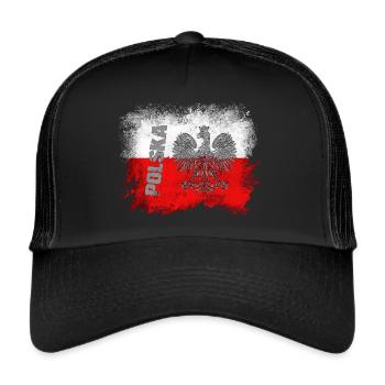 Polska - Trucker Cap - Schwarz/Schwarz - Vorne