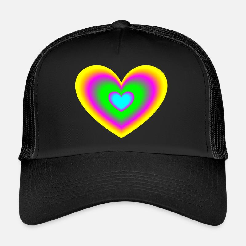 Herz bunt neon Trucker Cap