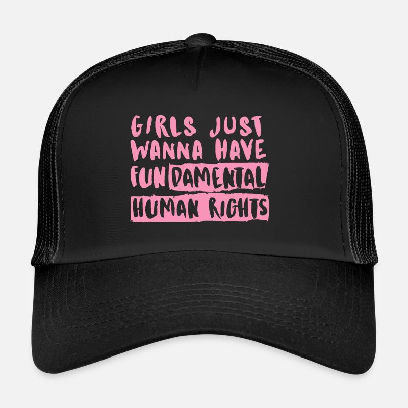 Féminisme égalité Les filles roses veulent juste s'amuser Casquette trucker 
