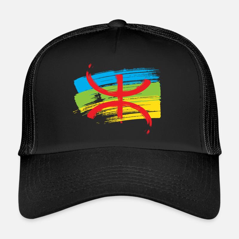 Drapeau Amazigh (Variante artistique) Casquette trucker 