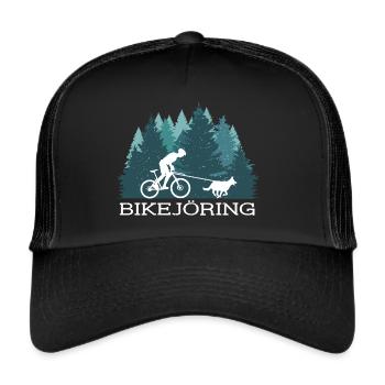 Bikejöring Draught dog sport with bike and dog - Trucker Cap - black/black - Front