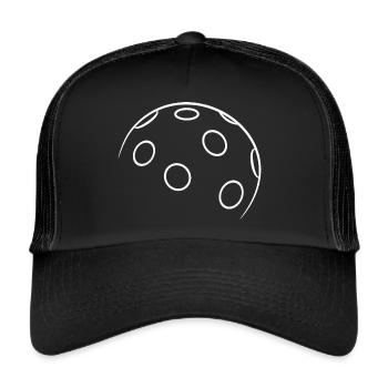 Sportarten Silhouetten Kollektion Floorball hell - Trucker Cap - Schwarz/Schwarz - Vorne