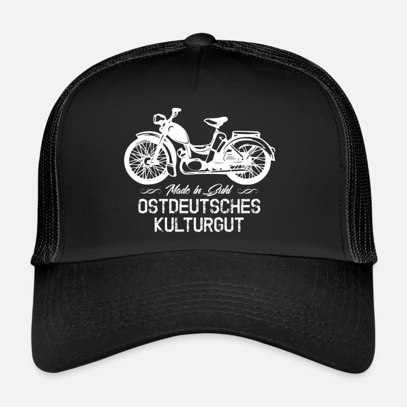 Simson SR2 - Ostdeutsches Kulturgut - DDR - Suhl - Trucker Cap - Schwarz/Schwarz