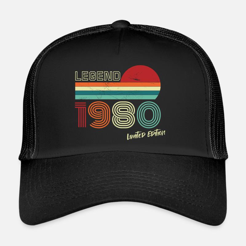 Legend 1980 Geburtstagsshirt Geschenk Jubiläum Trucker Cap