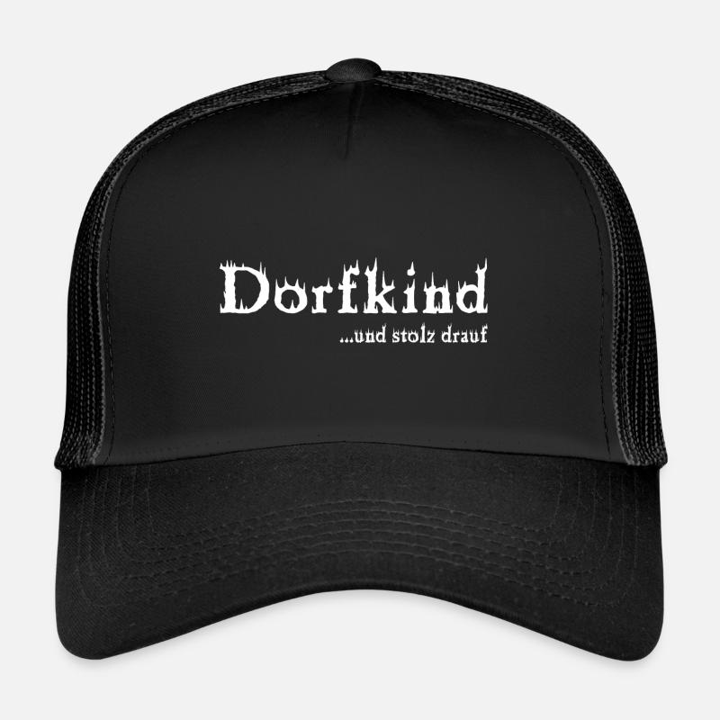 Dorfkind - Trucker Cap - Schwarz/Schwarz
