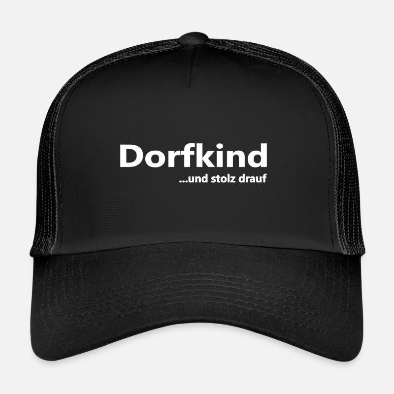 Dorfkind - Trucker Cap - Schwarz/Schwarz