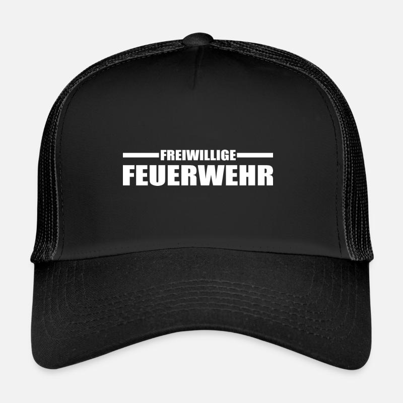 Feuerwehr - Trucker Cap - Schwarz/Schwarz