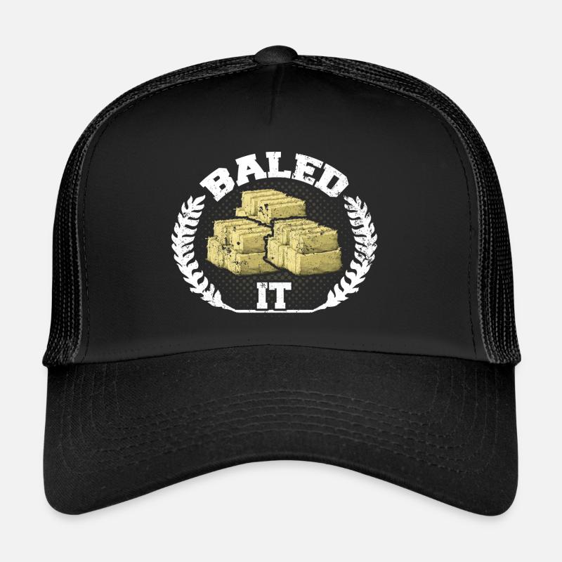 Baled It Straw Bales Farmer Rider Horse Trucker Cap