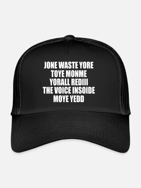 jone waste yore toye monme yorall rediii - Casquette trucker  - noir/noir - Devant