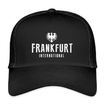 Frankfurt International Hessen Fußball fans ffm - Trucker Cap - Schwarz/Schwarz - Vorne