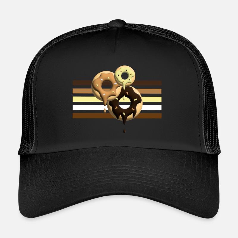 Donuts mit Schokolade, Nougat und Vanille. Trucker Cap