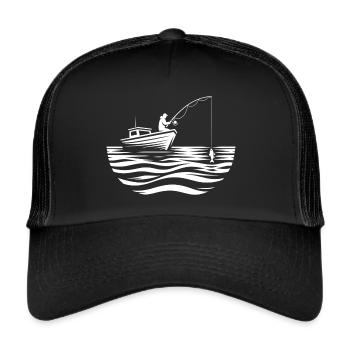 Anglers on the high seas - Trucker Cap - black/black - Front
