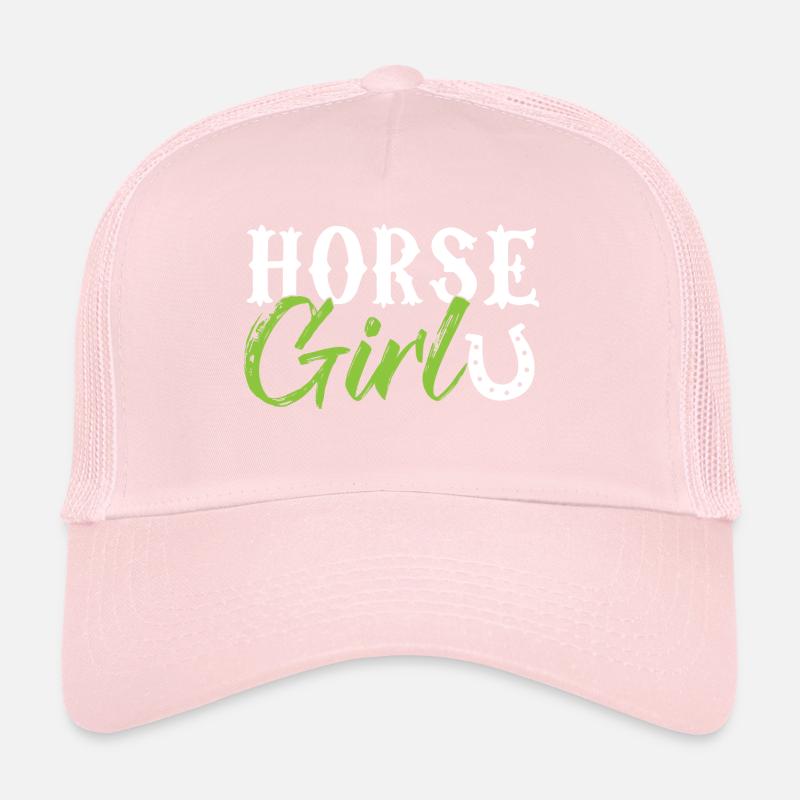 Cheval Fille - Pferdemädchen fer à cheval d'équitation Casquette trucker 
