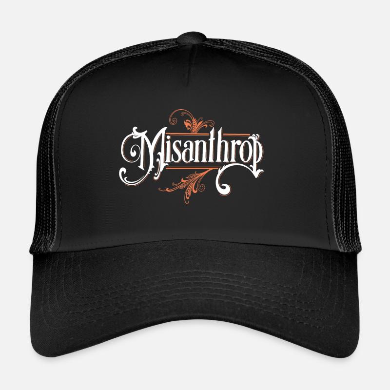 Misanthrop - Trucker Cap - Schwarz/Schwarz