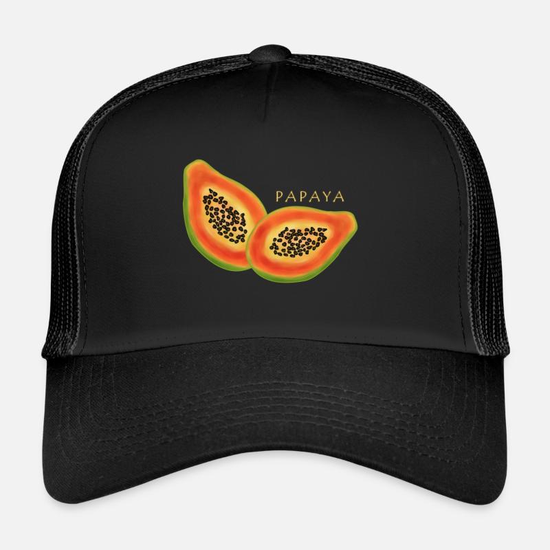 papaya - Trucker Cap - black/black