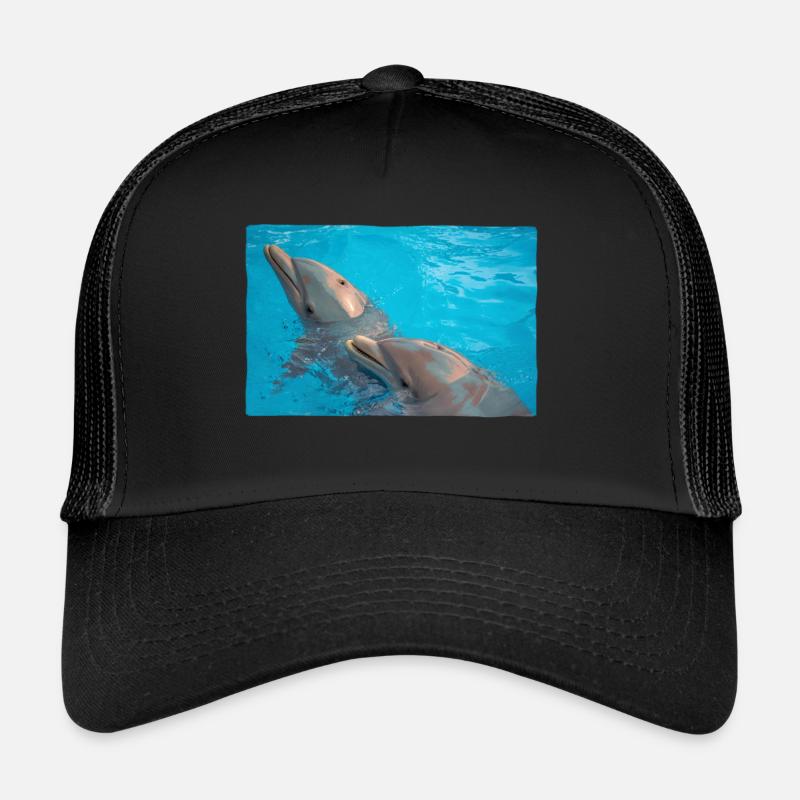 Delfine - Trucker Cap - Schwarz/Schwarz