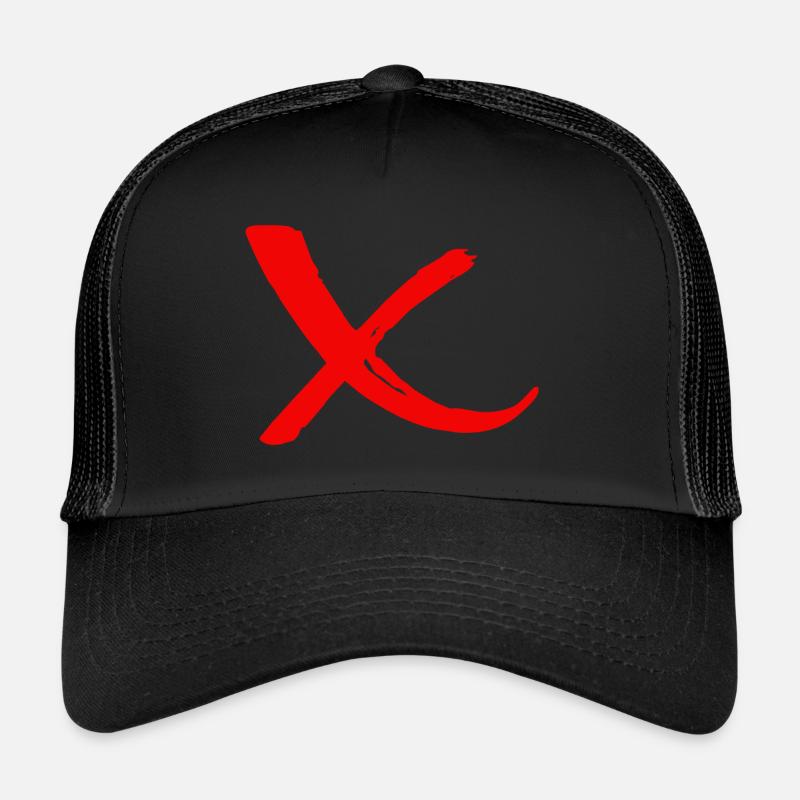 Ablehnung Durchstreichen mit rotem X 2 Trucker Cap