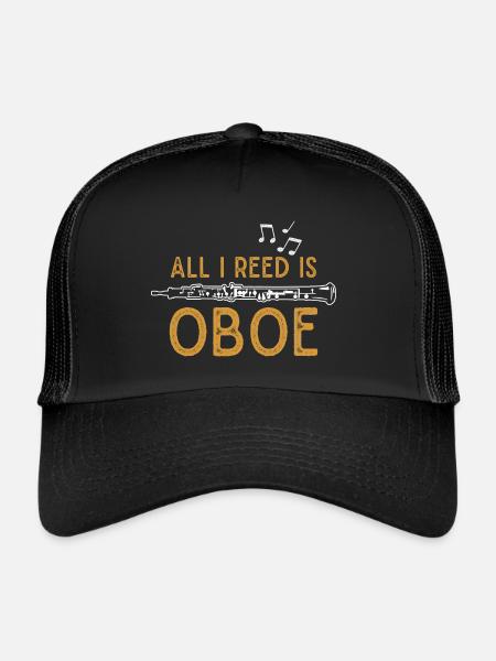 Oboe Oboist Orchestra Musician - Trucker Cap - black/black - Front