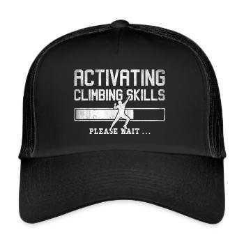 Klettern Bouldern Bergsteiger Kletterer Boulder - Trucker Cap - Schwarz/Schwarz - Vorne