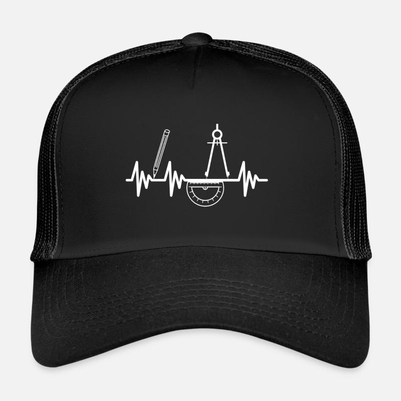 Architect heartbeat - Trucker Cap - black/black