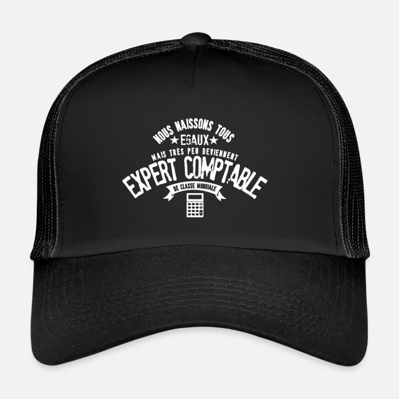 Expert Comptable - Casquette trucker  - noir/noir