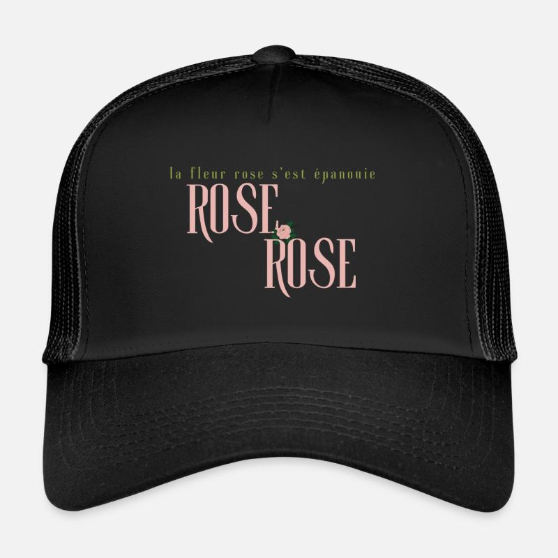 La fleur rose - Trucker Cap - black/black