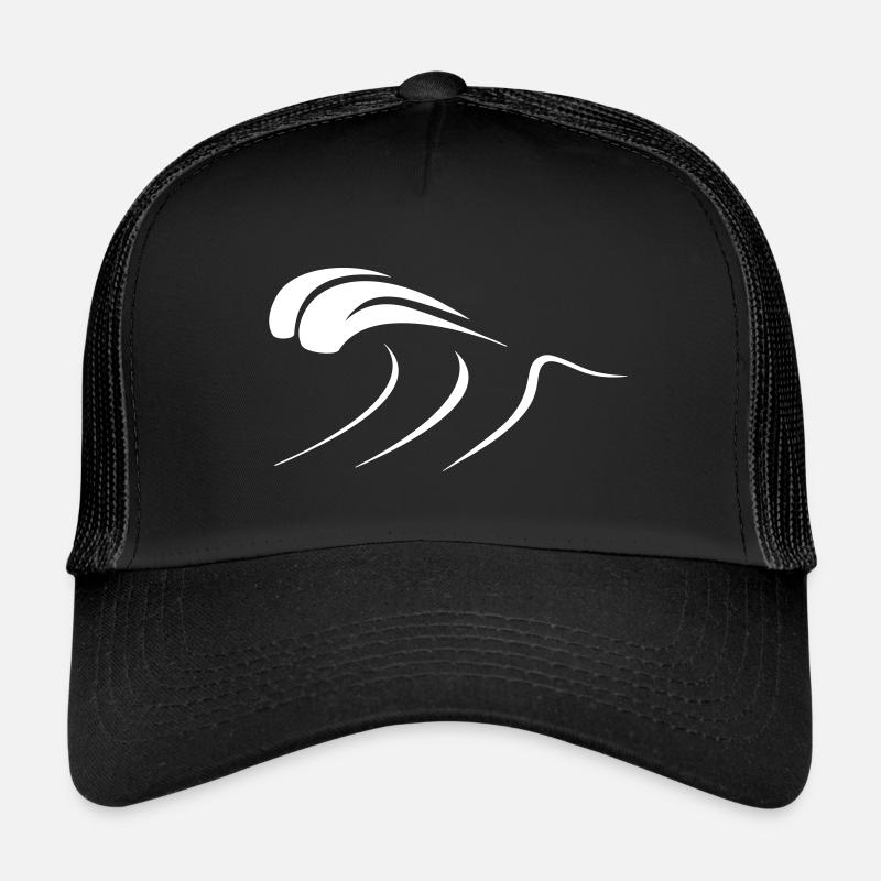 Wave - ocean. Surf. Life. Pictogram. Trucker Cap