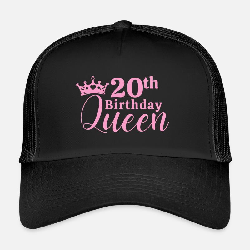 20th birthday - Trucker Cap - black/black