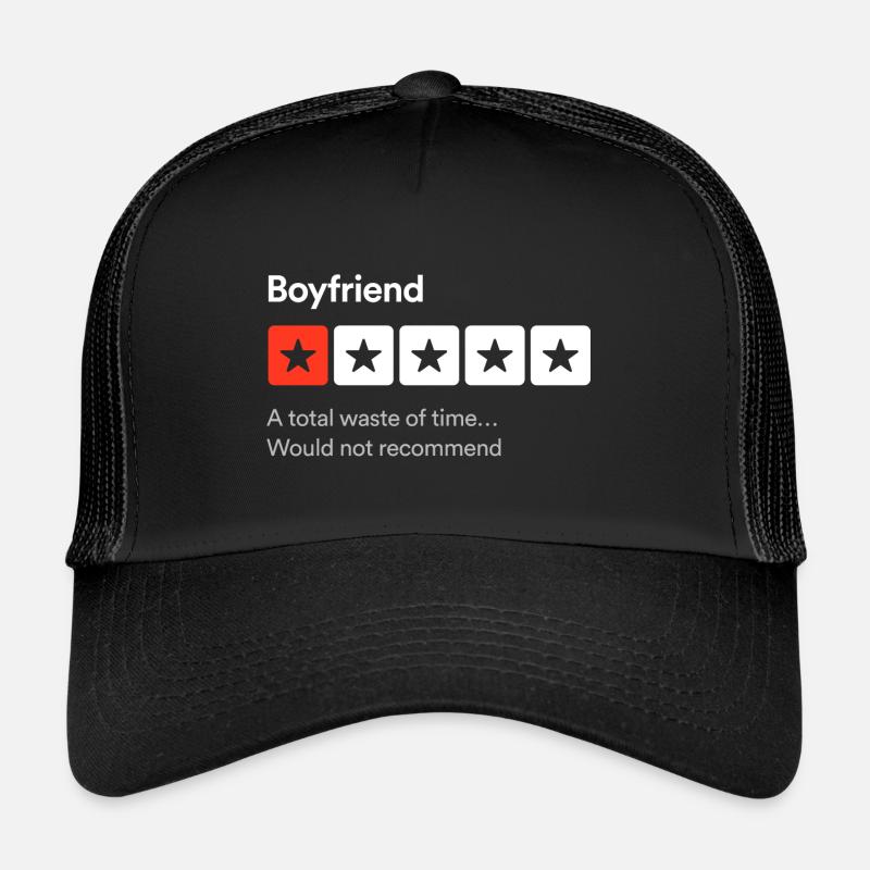 Freund, eine totale Zeitverschwendung... Sarkastisch ein - Trucker Cap - Schwarz/Schwarz