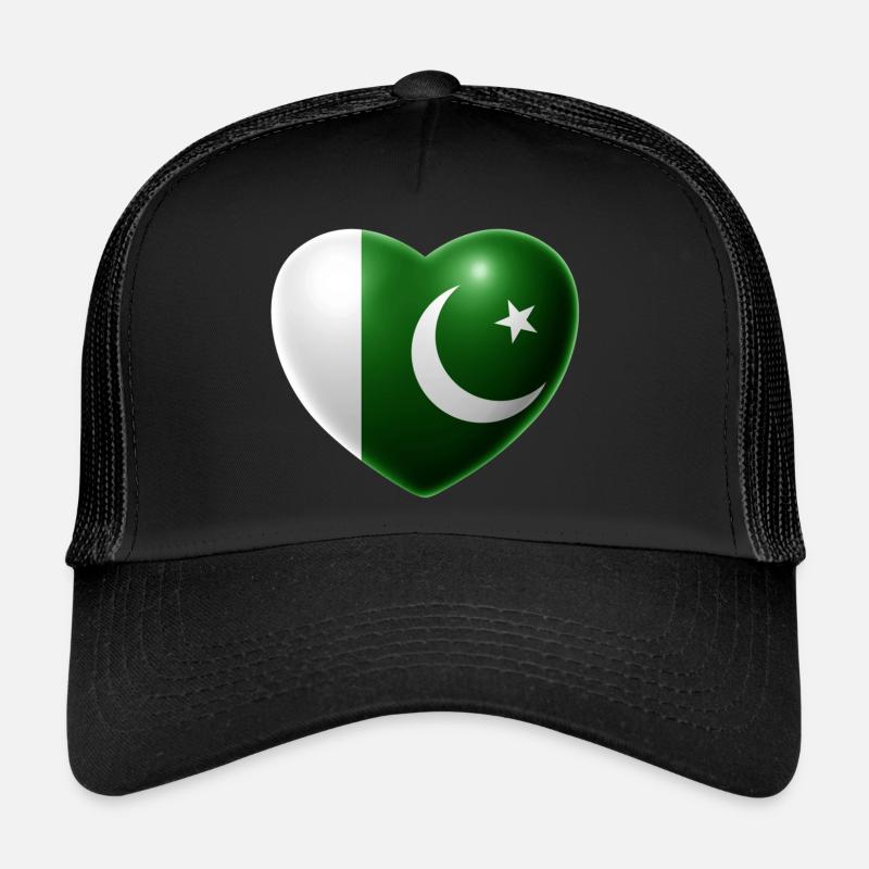 Herz (Pakistan) - Trucker Cap - Schwarz/Schwarz
