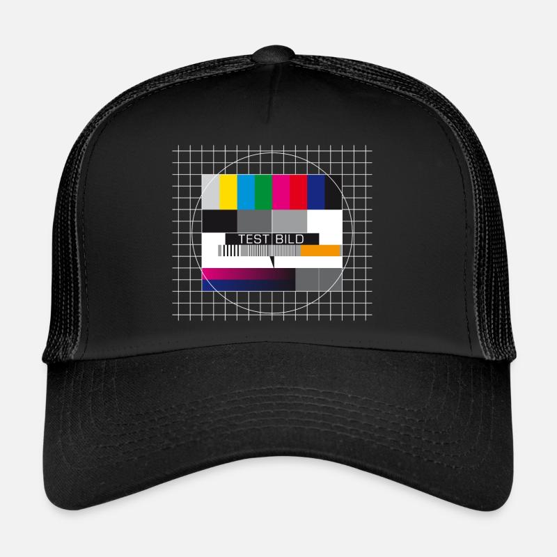Testbild Fernsehen Bildschirm Sendeschluss Display Trucker Cap