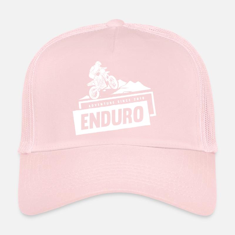 Enduro Rally 2-Cross motorcycle with mountains Trucker Cap