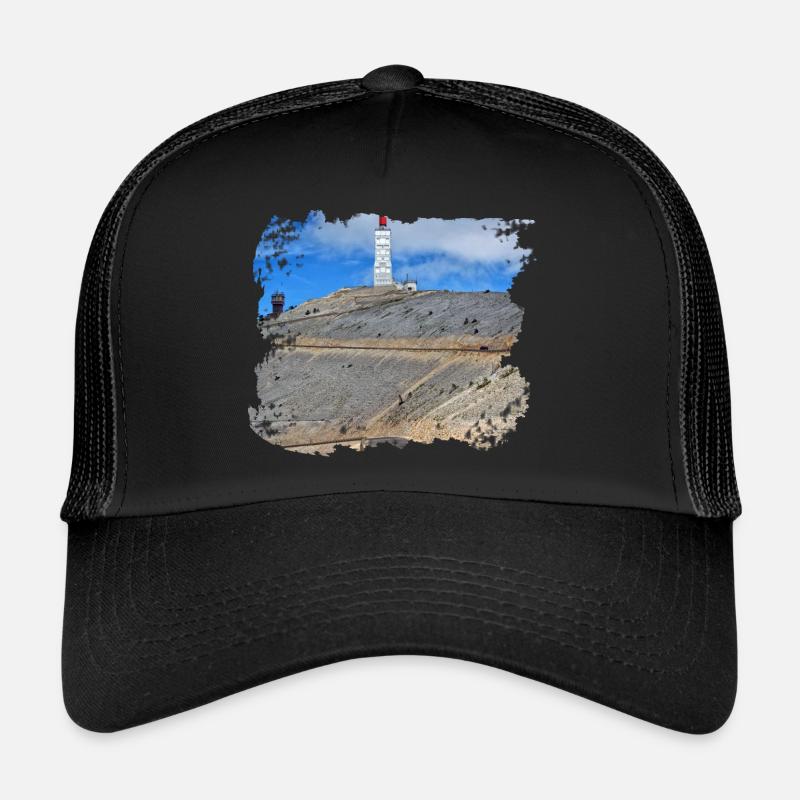 Le Mont Ventoux, un must pour les cyclistes - Casquette trucker - noir/noir