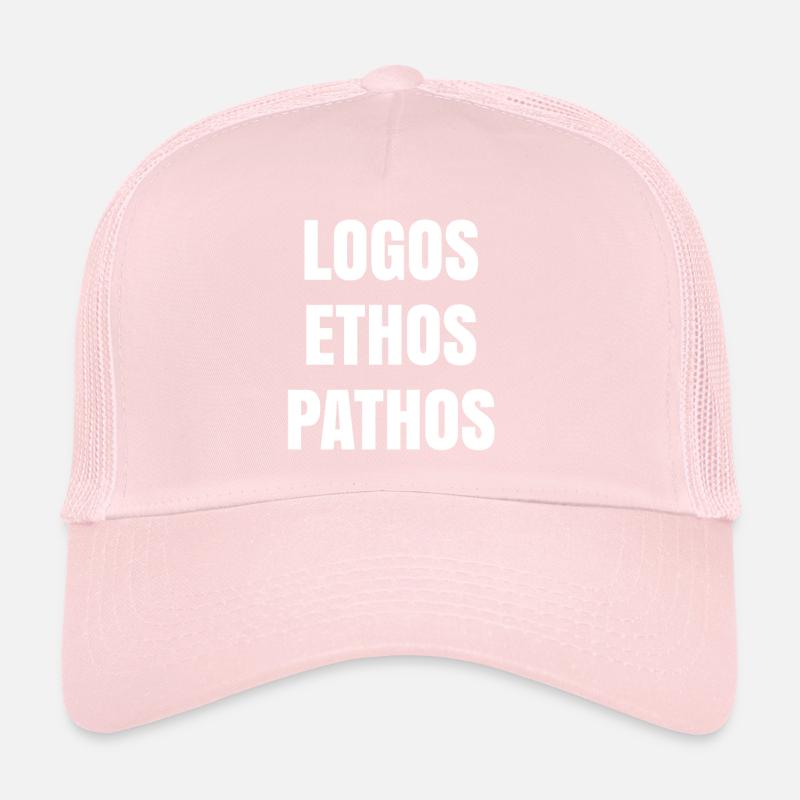 logos ethos pathos convaincre triangle rhétorique Casquette trucker 