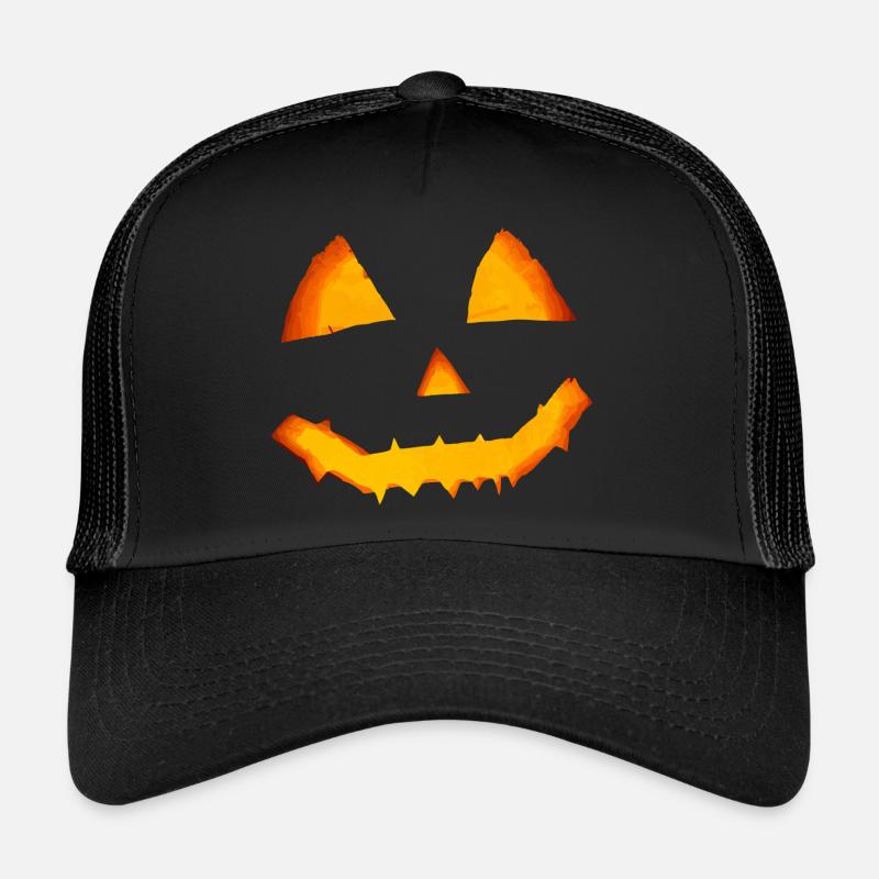 Halloween pumpkin - Trucker Cap - black/black